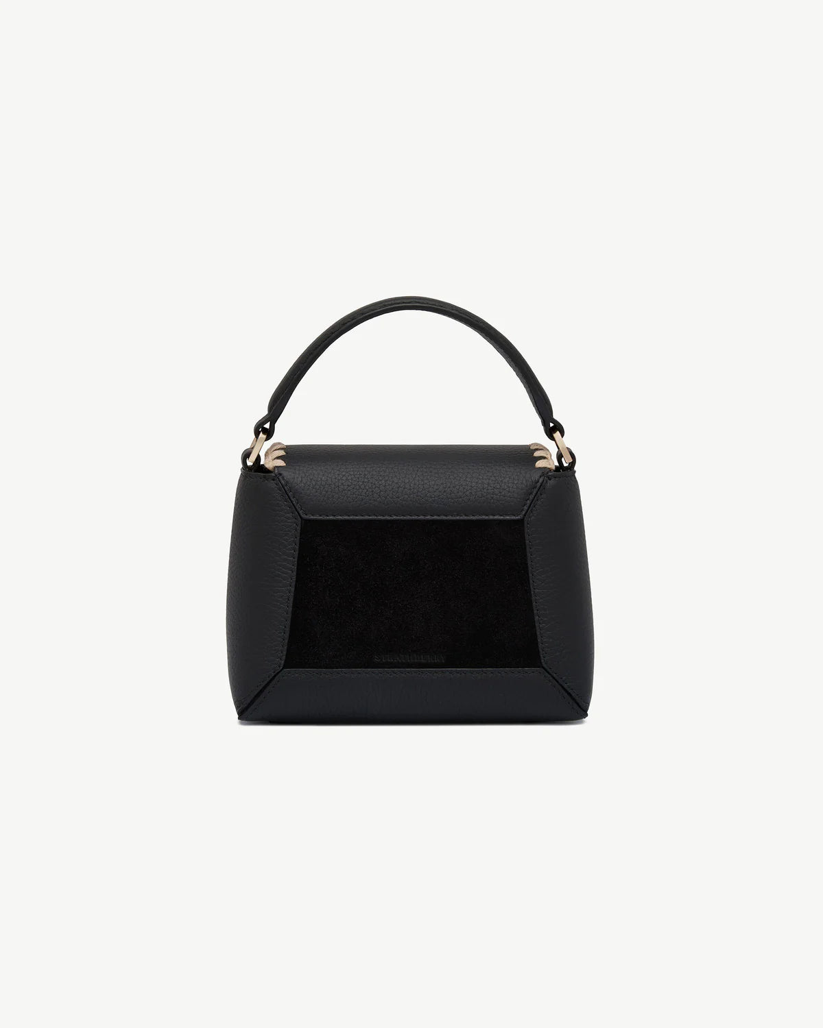 Contrast Stitch Mini Top Handle Crossbody Bag