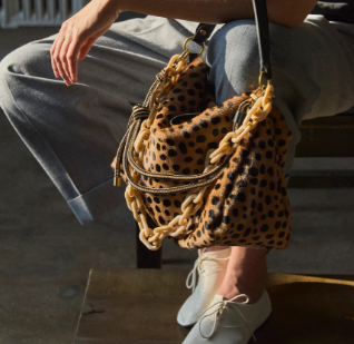 Leopard Print Soft Hobo Shoulder Bag