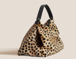 Leopard Print Soft Hobo Shoulder Bag