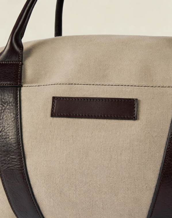 Canvas & Leather Trim Weekend Duffle Bag