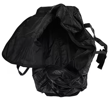 Black Patchwork Sheepskin Wheeled Travel Bag